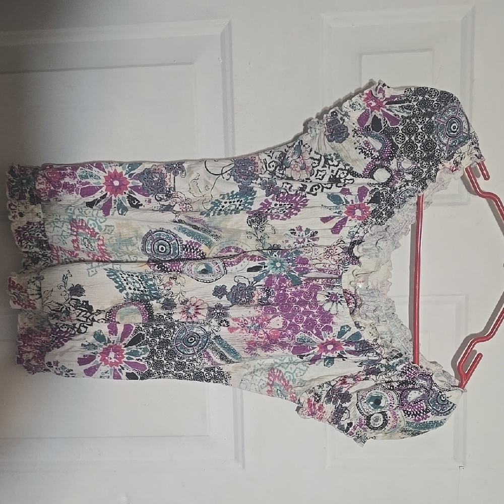 No Boundaries Floral Blouse - Purple and Black